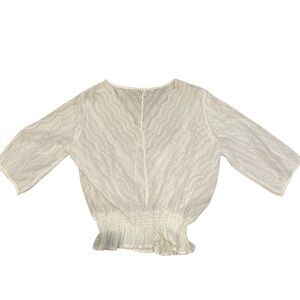 White Eyelet Women's Top